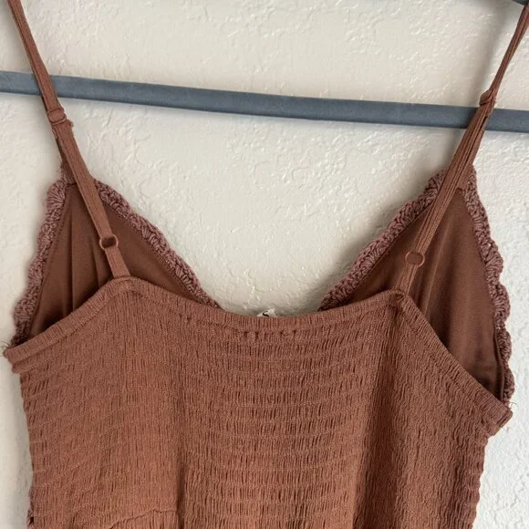 List of Blush Brown Crochet Bodice Maxi Dress | Boho | Size Small - Picture 4 of 5